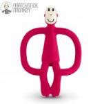Matchstick Monkey szenzoros szilikon rágóka fogkefével Piros (MMR)