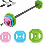 4FIZJO Súlyzó Acél Súlyzó Szett Griff Egyenes Otthoni Edzés Tányérok (Sztanga domowa gryf + obciążenie SZ01)