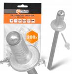 Polax 200x Törhető szegecsek 4, 8x8 mm Alumínium horganyzott Acél Strapabíró szegecs 9T (37-015(X4))
