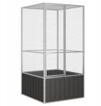 VidaXL Madárház, antracit, 111x107x211, 5 cm, galvanizált acél (90083)