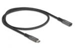 Delock Cablu de date Delock 80021, USB-C male - USB-C female, 0.5m, Black (80021)