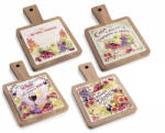 Decorer Set 4 platouri servire lemn ceramica cm 12 x 18 H (A51.58.27) Tava