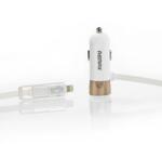REMAX Autós töltő RCC-102 Usb 3, 4A 2 az 1-ben Micro Usb kábellel, (RCC102)