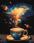 Ideyka Pictură pe numere - Space Tea Party cu vopsele metalice art_selena_ua 40 x 50 cm Carte de colorat