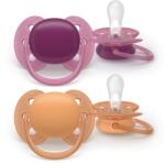Philips Set 2 Suzete Philips-Avent Ultra Soft SCF093/03 +18luni Portocaliu/Mov (SCF093/03)