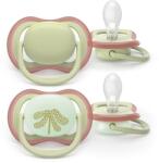 Philips Set 2 Suzete Philips-Avent Ultra Air SCF087/18 Ortodontice 6-18luni Rosu (SCF087/18)