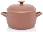 Metalac Oala cu Capac Metalac Mocha Mousse Email 7.5L Diametru 24CM Maro (388755)