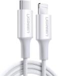 UGREEN Cablu de date UGREEN US171, USB-C/Lightning, 20W, 3A, 1.5m, Alb (6957303867486)