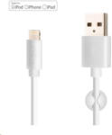 FIXED Cablu de date și încărcare fix, USB-A -> Lightning (MFI), 20 W, lungime 2 m, alb (FIXD-UL2M-WH)