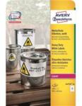 AVERY Etikett címke, 99, 1 x42, 3mm, időjárásálló poliészter, 12 címke/ív, 20 ív/doboz, fehér (AVERY_L4776-20) (AVERY_L4776-20)