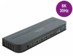 Delock 11484 DisplayPort KVM kapcsoló 8K30Hz USB 3.0-val és hanggal (11484)