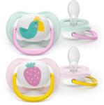 Philips Set 2 Suzete Philips-Avent Ultra Air SCF080/24 Ortodontice fara BPA 0-6luni Multicolor (SCF080/24)