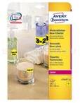 AVERY Etikett címke, 99, 1 x38, 1mm, visszaszedhető, neon 14 címke/ív, 25 ív/doboz, sárga (AVERY_L7263Y-25) (AVERY_L7263Y-25)
