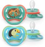 Philips Set 2 Suzete Philips-Avent Ultra Air SCF087/11 6-18luni Portocaliu/Verde (SCF087/11)