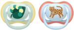 Philips Set 2 Suzete Philips-Avent Ultra Air SCF087/02 Ortodontice fara BPA 0-6luni Multicolor (SCF087/02)