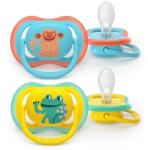 Philips Set 2 Suzete Philips-Avent Ultra Air SCF349/58 Ortodontice fara BPA +18luni Multicolor (SCF349/58)