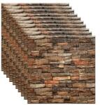 FOXMAG24 20 x öntapadós tapéta készlet FOXMAG24, 3D tégla, vízálló, 70 cm x 77 cm, barna, mosható (D5HBQCMBM)