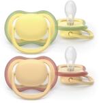 Philips Set 2 Suzete Philips-Avent Ultra Air SCF087/07 Ortodontice fara BPA 0-6luni Maro/Bej (SCF087/07)