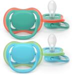 Philips Set 2 Suzete Philips-Avent Ultra Air SCF087/10 6-18luni Albastru (SCF087/10)