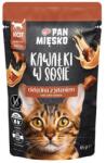 Pan Mięsko PAN MIĘSKO Darabok szószban - borjúhús szarvassal, nedves eledel macskák számára 85 g