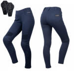 W-TEC Női motoros leggings W-TEC Lukrecia Base Blue, elasztikus, testhezálló szabás, sztreccs panelek, magas derékrész XS, meghosszabbított hossz kék (30229-XS-E)