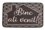 Delta Carpet Covor Dreptunghiular pentru Usa de Intrare, Gri, 50 x 80 cm, Antiderapant, Model Flex Bine Ati Venit (X-19683-80-0508) Pres