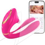 SuperLove Dual Stimulation Couples Wearable Vibrator with App Pink Vibrator