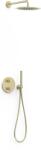 TRES Therm-Box zuhany készlet beépített termosztáttal trópusi zuhany opcióval arany 26235004CA (26235004CA)
