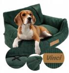 DOGESTE Kutyaszállító autósülés ülés fekhely autóhoz Ingyenes (COMFI XXL SZTRUKS ZIELONY)