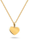 Sima szív alakú medál sárga aranyból, 14K IZ31582