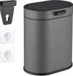 Relaxdays Szemeteskosár 5 literes, függeszthető, szürke (10049690)