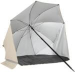 VIRTUFIT Nagyméretű strand napernyő szélvédővel - 180cm - bézs 2-3 személy szürke