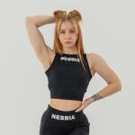 NEBBIA Maiou pentru femei sport Crop Top Gym Therapy Black S
