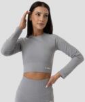 GymBeam Tricou pentru femei FLO Ribbed Crop Top Grey S