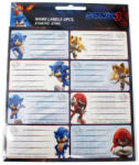 Sega Sonic a sündisznó Hype Man füzetcímke 16 darabos Nr2