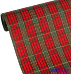  Karácsonyi skótkockás dekorációs anyag, asztali futó, 28cm x 2.7m - imidekor - 1 240 Ft