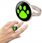 Hopki Gyűrű Fekete Macska Cica Macska Mancs Talizmán Szerencse Amulett Tavasz