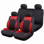 Ro Group Set Huse Scaune Auto pentru Mercedes-Benz SLK - RoGroup Sport Line Rosu, cu fermoare pentru bancheta rabatabila, 9 bucati