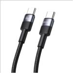 USAMS Cablu pentru incarcare si transfer de date USAMS US-SJ724, USB-C la USB-C, 60W, 480 Mbps, 1.2m, Negru (6958444910789)