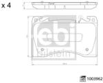 Febi Bilstein set placute frana, frana disc FEBI BILSTEIN 1003962 (1003962)