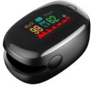  Digitális véroxigénmérő, pulzoximéter, véroxigénszint / szívritmus / perfúziós index, TFT kijelző, Ujjra csíptethető, fekete (TB2893_SMH01)