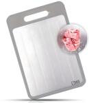 SIKS Multifunkcionális 4 az 1-ben aprító, húskiolvasztó lemez, vágódeszka, késélező funkció, reszelő, rozsdamentes acél és műanyag, M méret, 31 x 21 cm, szürke (MPD30CM)