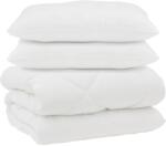 vidaXL Takaró párnákkal párnával 3 pcs Fehér Mikroszálas és Pehelytoll 3377913 (3377913)