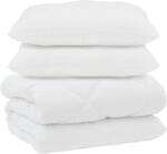 vidaXL Takaró párnákkal párnával 3 pcs Fehér Mikroszálas és Pehelytoll 3377898 (3377898)