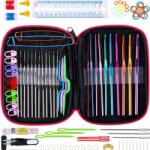 RETOO Horgolótű Készlet Horgolótű Szerszámosláda Rendszerező Tok 100 Db-os (R-O514)