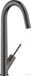 Hansgrohe AXOR STARCK egykaros mosogató csaptelep DN15, szálcsiszolt fekete króm 10822340 (10822340)