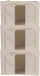 CE Itatók összecsukható ruhatárolók merevített ablakkal bézs 3db (X001ZKLN35)