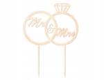 Congee Fa torta topper Mr&Mrs Esküvő (DTW024-DR)