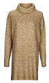 VILA Rövid ruhák VICILIA ROLLNECK L/S KNIT TUNIC/SU Bézs EU S