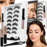 RETOO Fekete Mágneses Műszempilla Szett 7 Pár 2X Ailiner Csipesz (UR175)